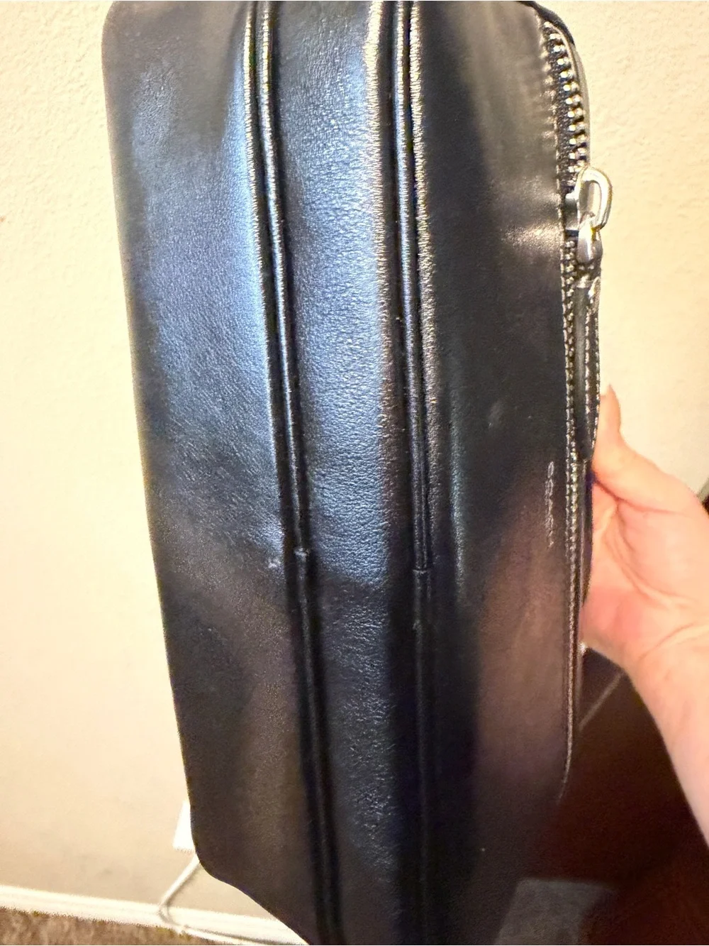 Coach compact leather